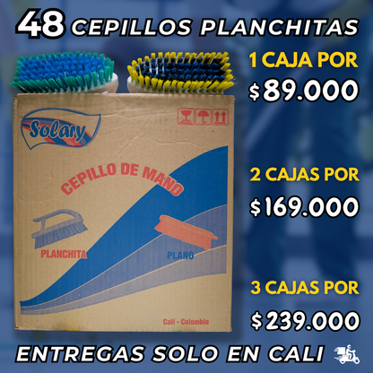 Promo 48 Cepillos planchitas de cerdas duras